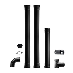 Estufa de Pellets + Kit de instalacion + Wifi Incluido | 10,6 kW, 180 m³