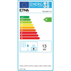 Estufa de pellets canalizable Vulcano – 15 kW – 2 salidas