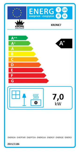 Estufa de pellet KRONE 7 kW negra